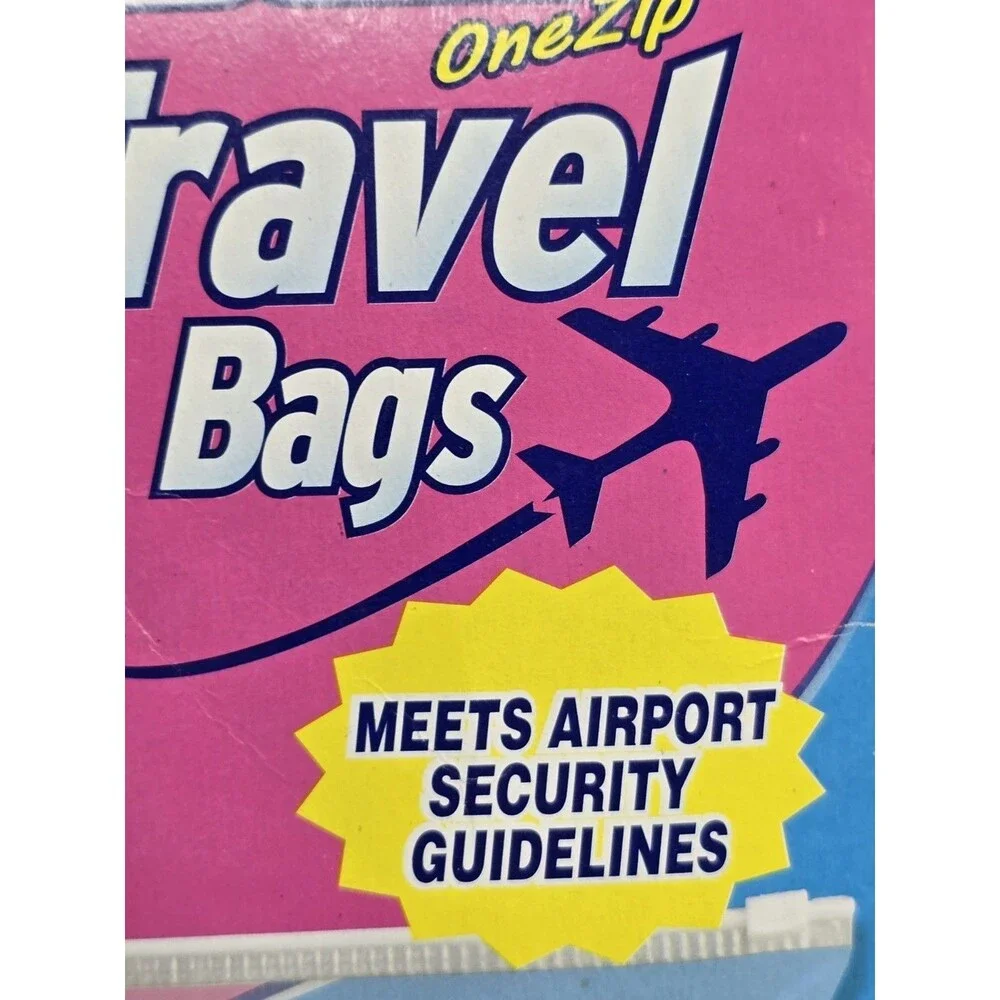 Hefty One Zip Travel Bags Quart Bag Size 7 New Discontinued Stock Airport TSA OK